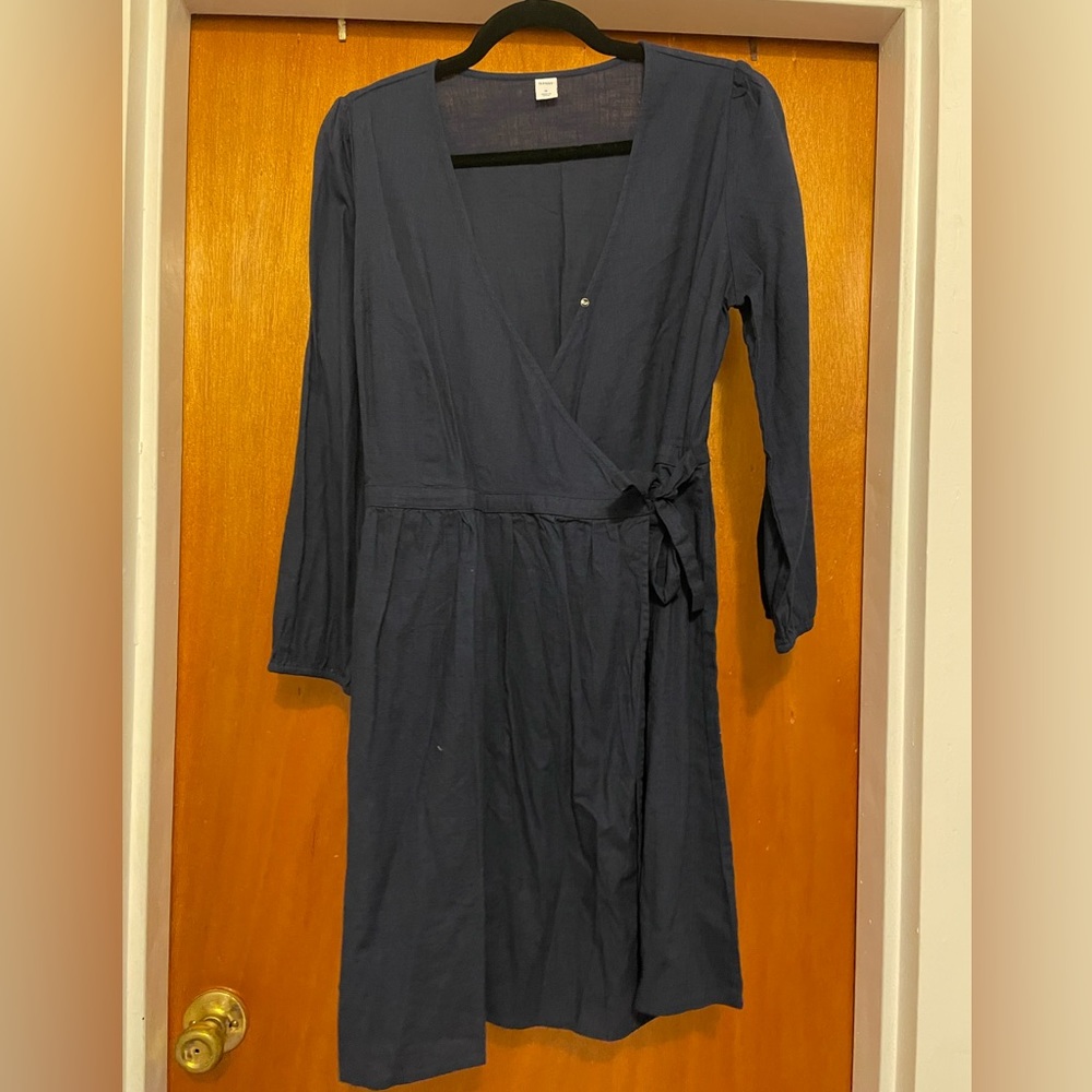 Navy blue tie dress